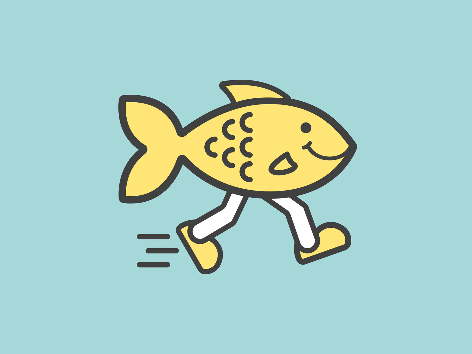 Appel à l'action - Abonnement - Poisson qui court