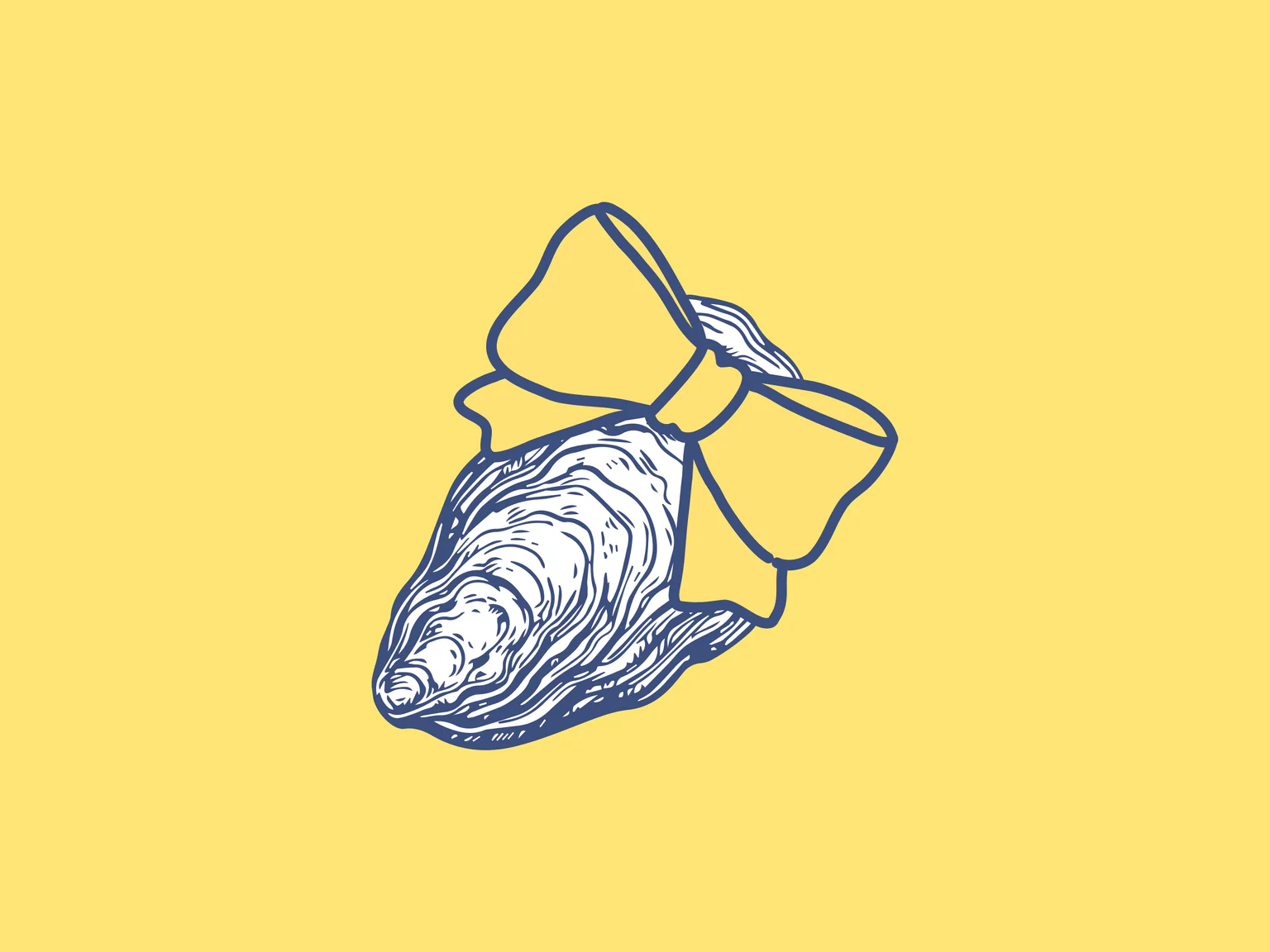 Huître avec un noeud. Offrez l'abonnement Poiscaille. 