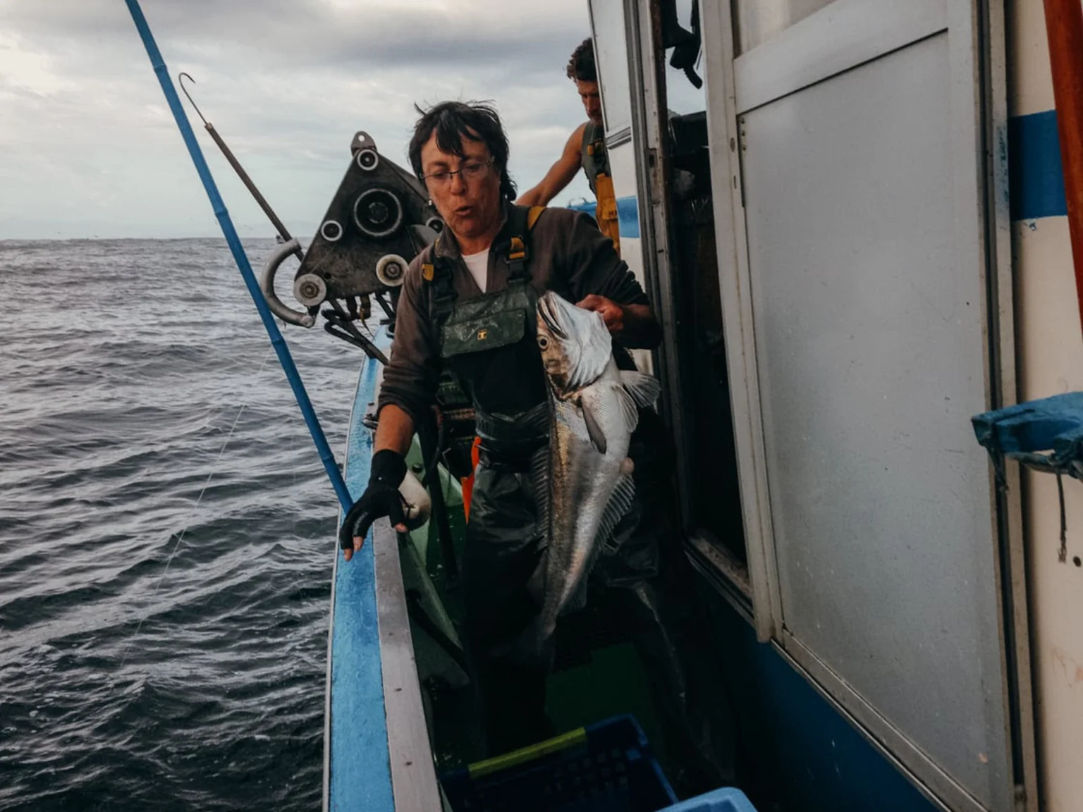 Photo de pĂȘche au merlu pour Radio Ponton