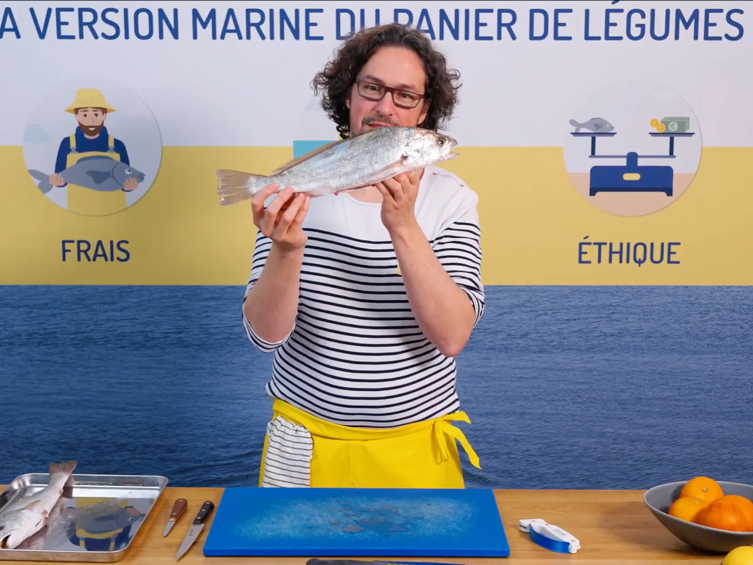 Photo de Charles avec un maigre dans les mains