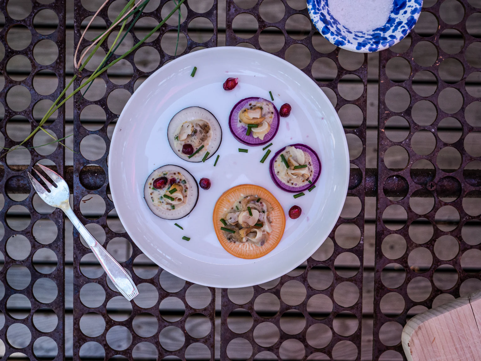 Bulots accompagnés de ses rondelles de légumes !