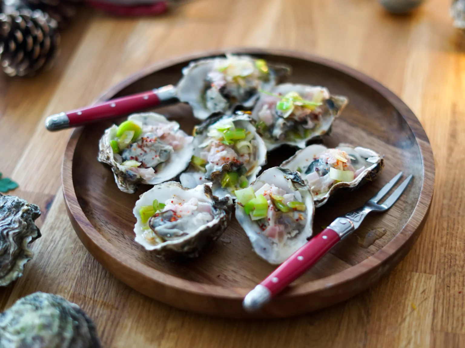 Huîtres pochées au champagne, recette de Noël