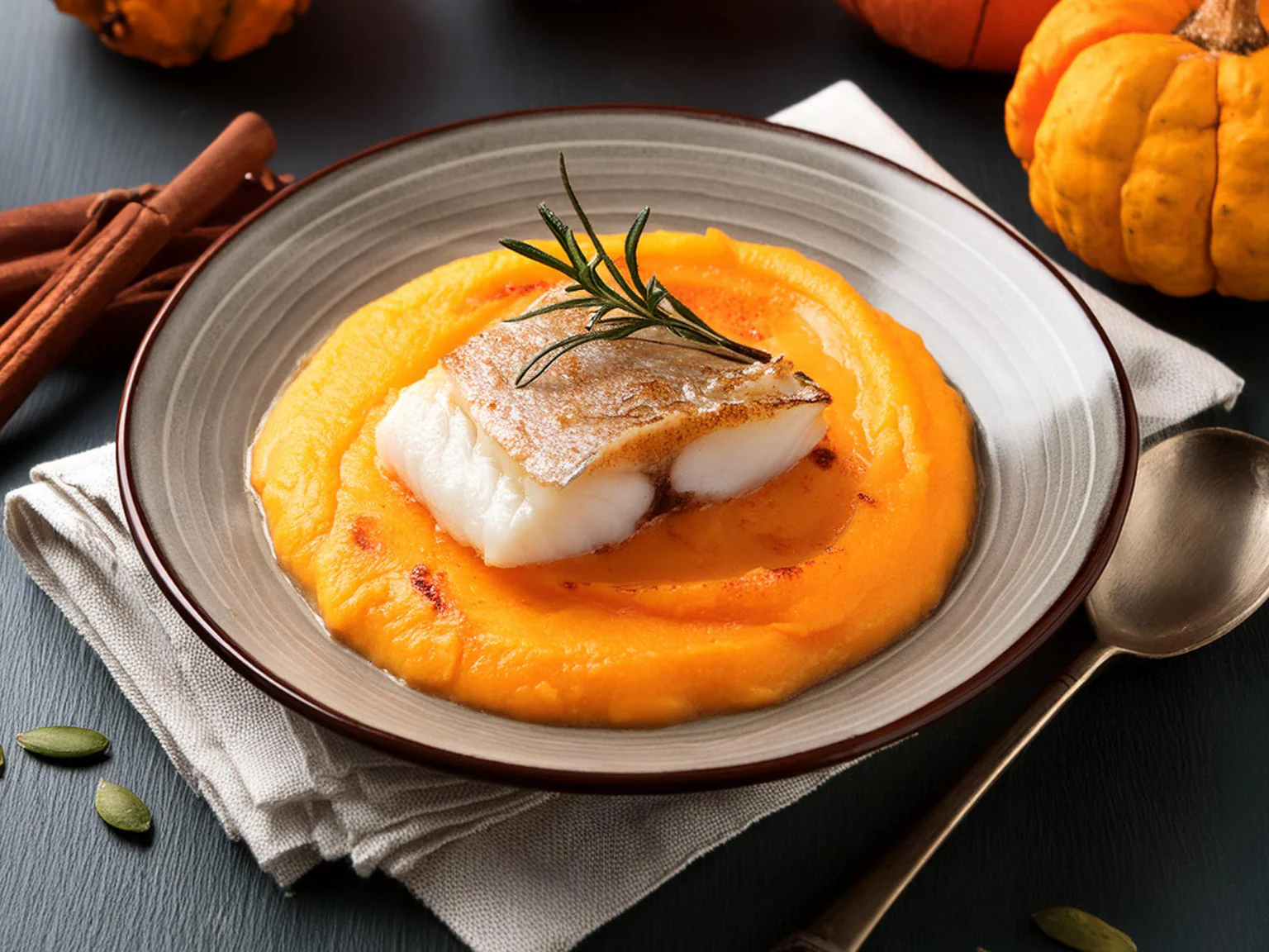 Savourez cette recette pour 2 personnes de lieu jaune accompagné de son velouté réconfortant. 