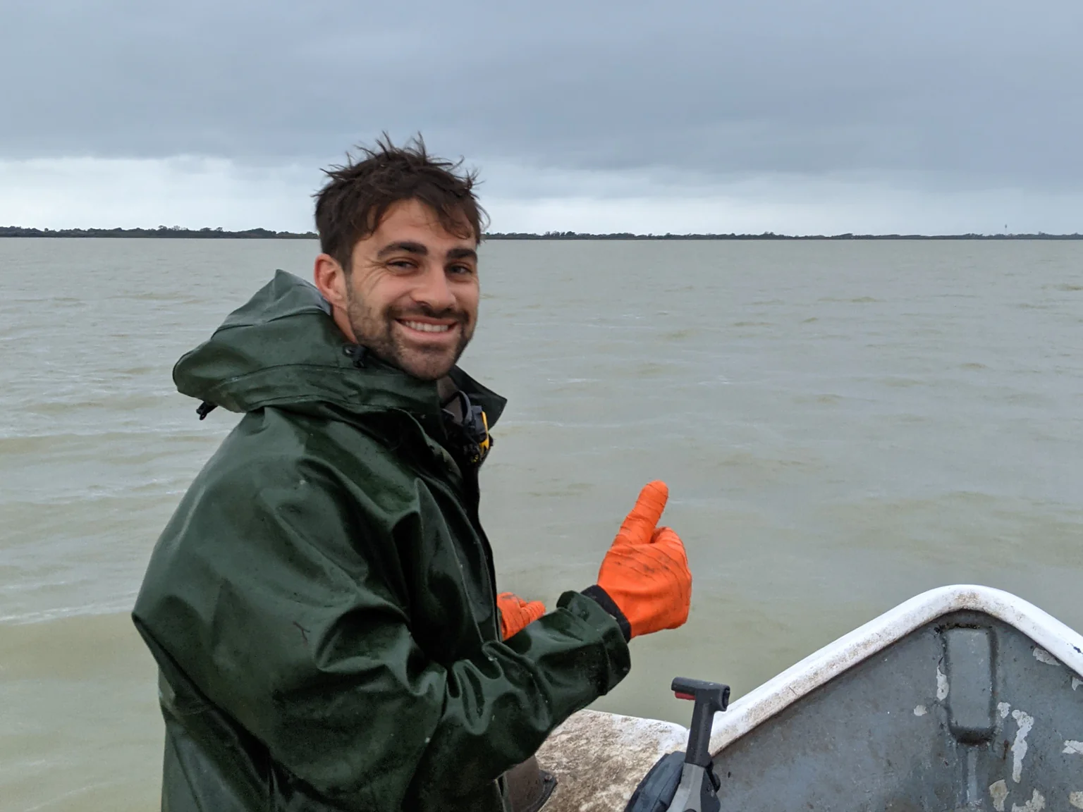 Photo de Victor Riscal sur l'étang de Thau